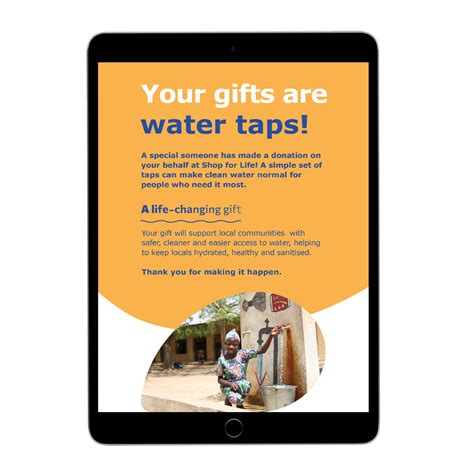 charity gift cards|Charity gifts – WaterAid .